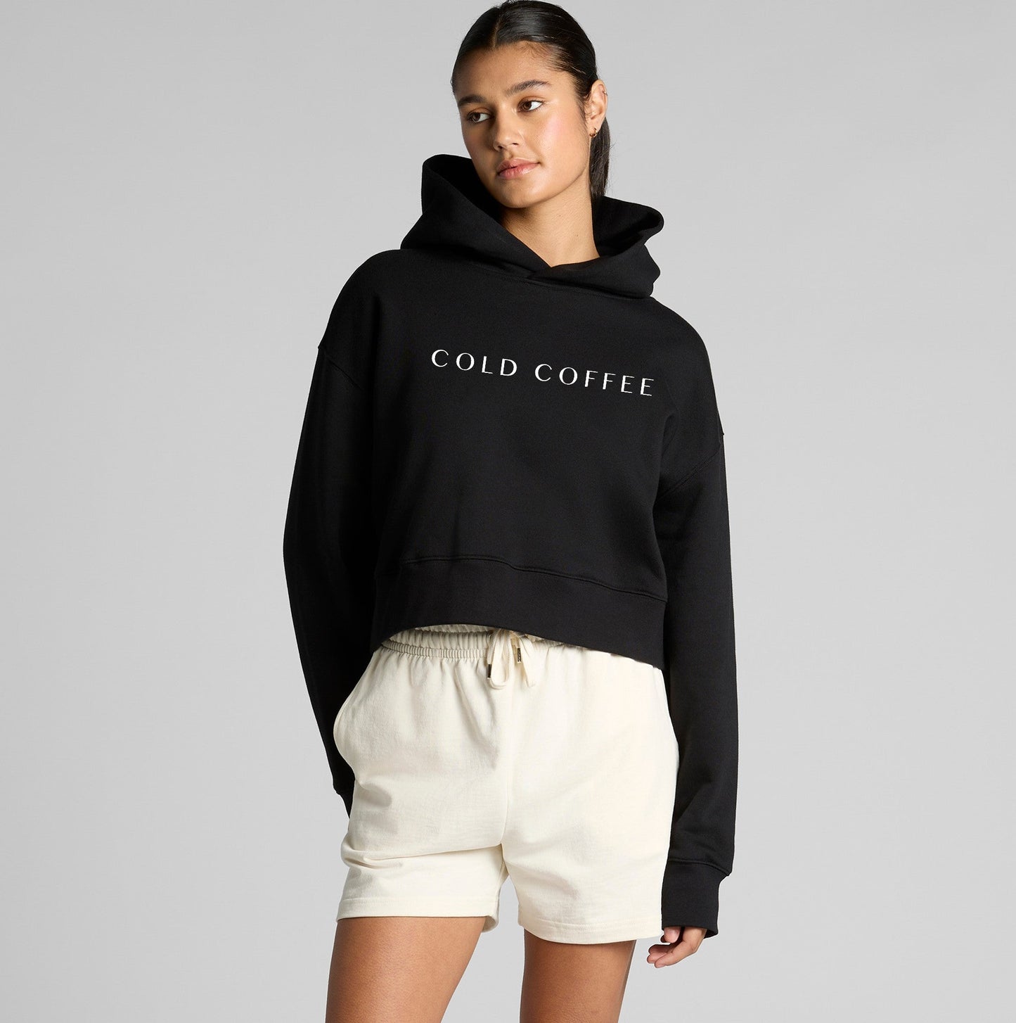 Women's Relaxed Crop Hood | COLD COFFEE LABEL