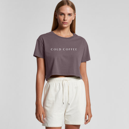 Women's Faded Crop Tee | COLD COFFEE LABEL