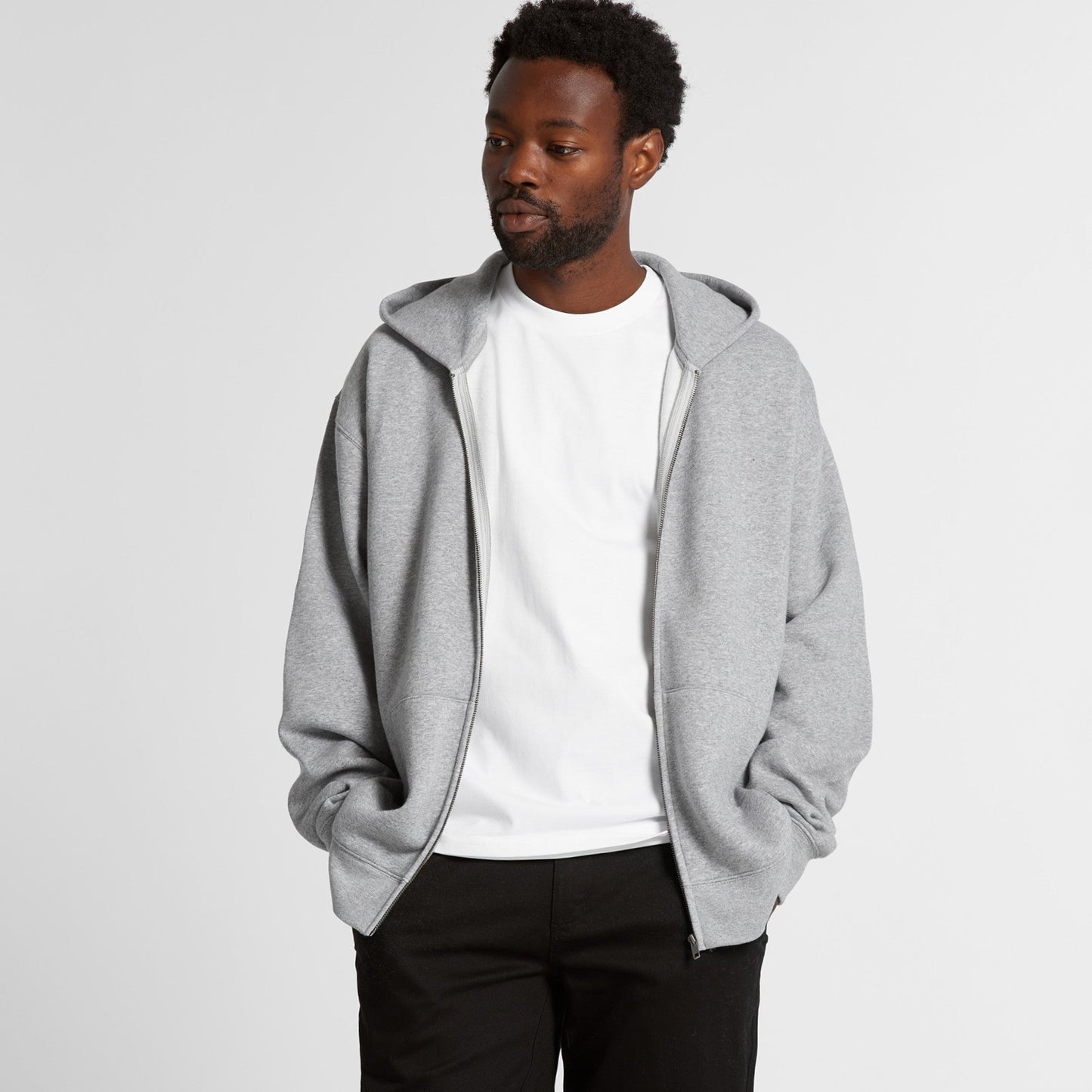 Mens Relaxed Zip Hood | COLD COFFEE LABEL