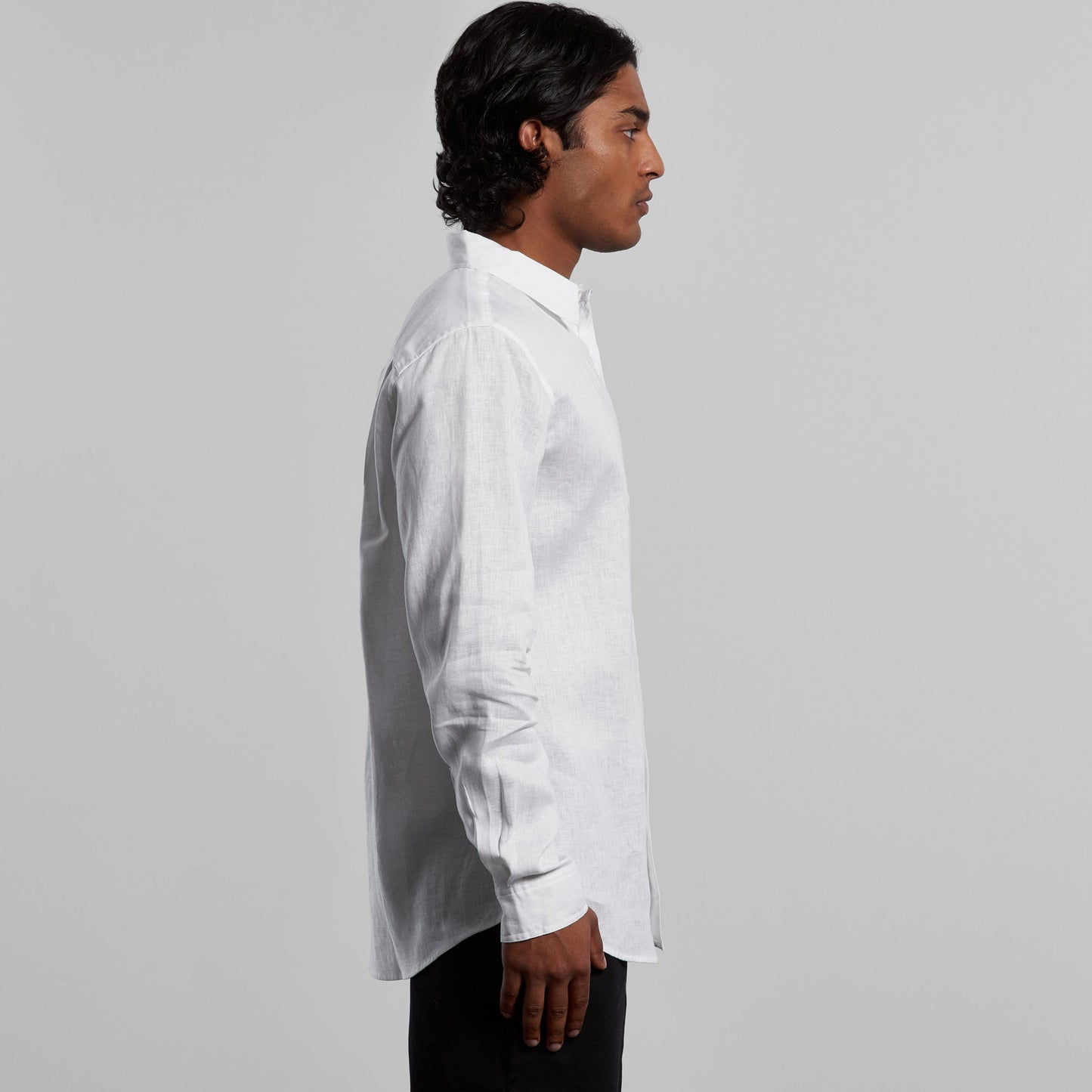 Mens Linen Long Sleeve Shirt | COLD COFFEE LABEL