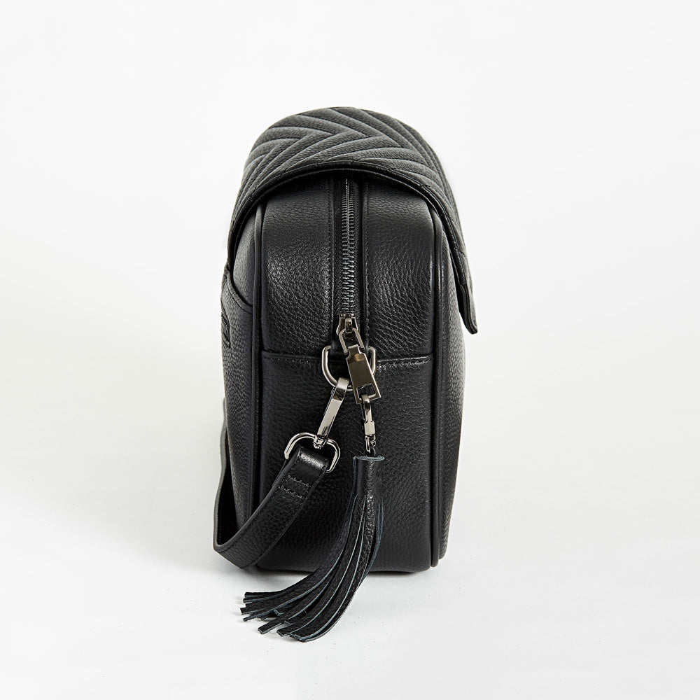 Leather Baby Bag | Black
