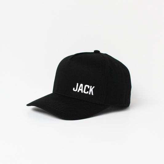 PERSONALISED NAME - BLACK HAT | Adult, Kids & Baby Hats